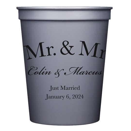 Mr  & Mr Arched Stadium Cups