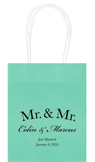 Mr  & Mr Arched Mini Twisted Handled Bags