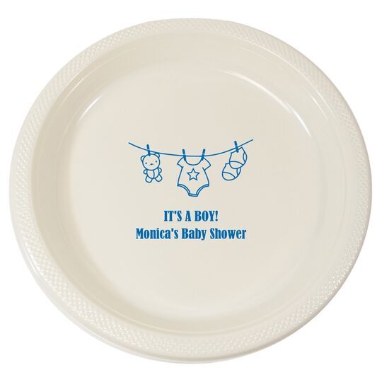 Teddy Bear Clothesline Plastic Plates