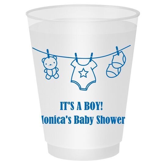 Teddy Bear Clothesline Shatterproof Cups