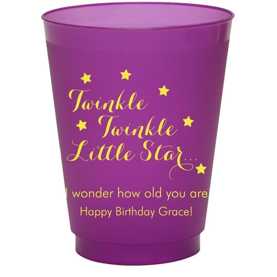 Twinkle Twinkle Little Star Colored Shatterproof Cups