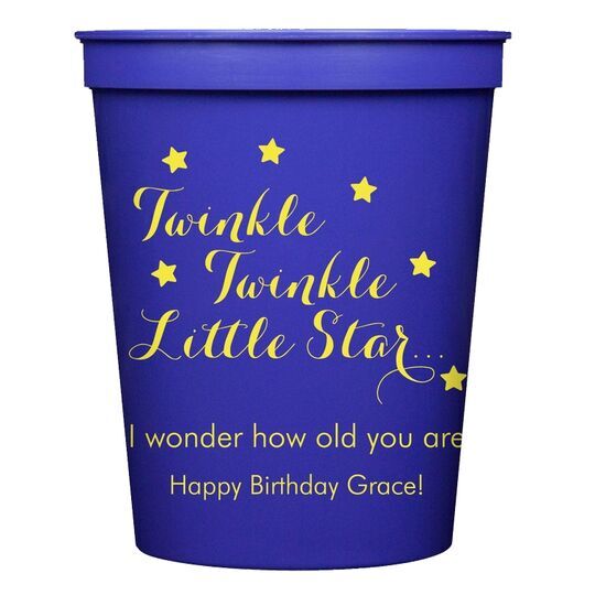 Twinkle Twinkle Little Star Stadium Cups