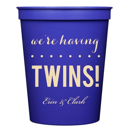 We're Having Twins Stadium Cups