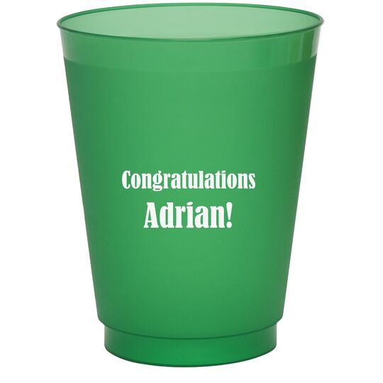 Your Choice of Text Colored Shatterproof Cups