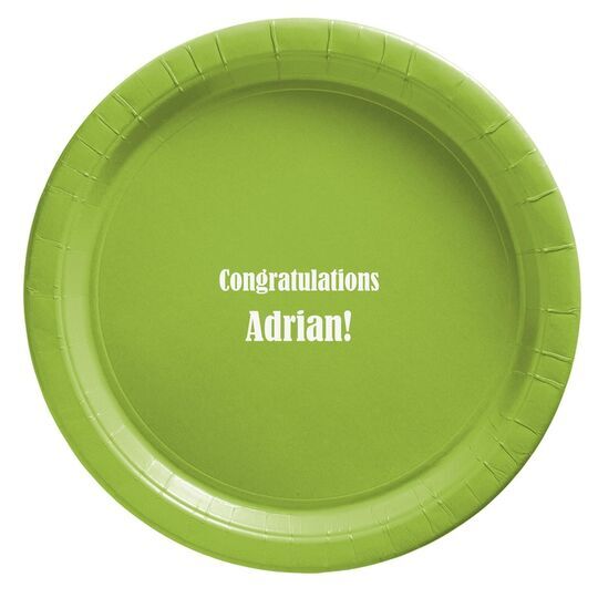 Your Choice of Text Paper Plates