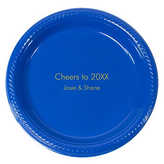 Your Choice of Text Plastic Plates