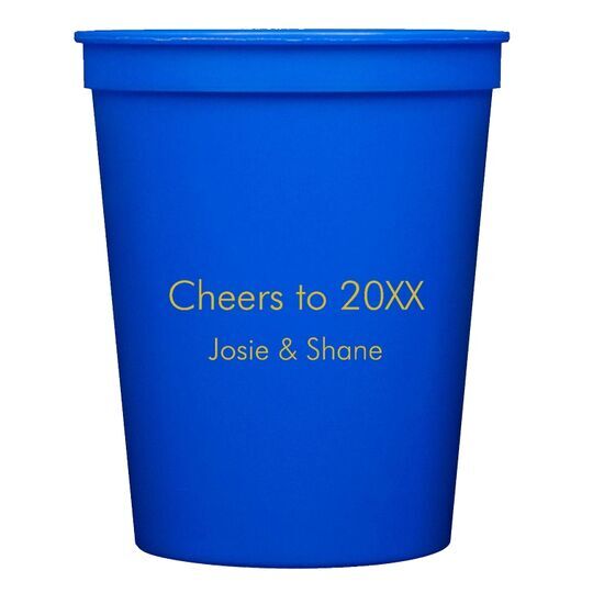 Your Choice of Text Stadium Cups