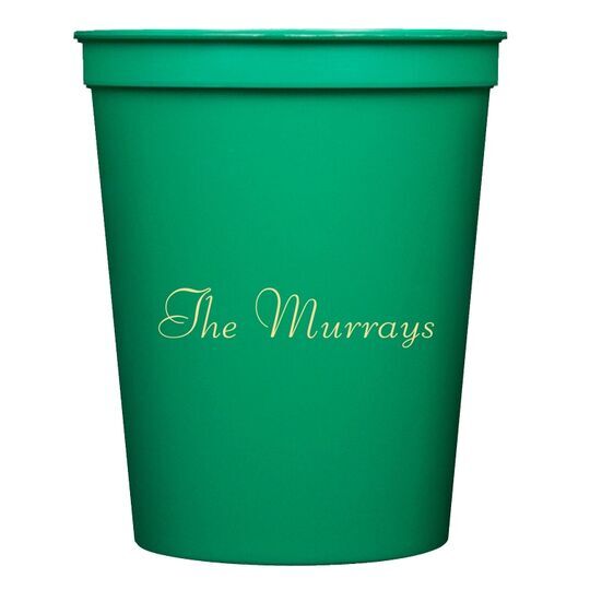 Your Choice of Text Stadium Cups
