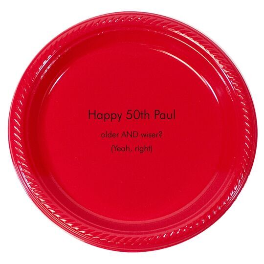 Your Message Plastic Plates