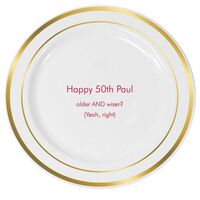 Your Message Premium Banded Plastic Plates