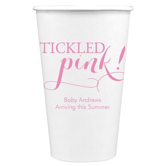 Tickled Pink Paper Coffee Cups