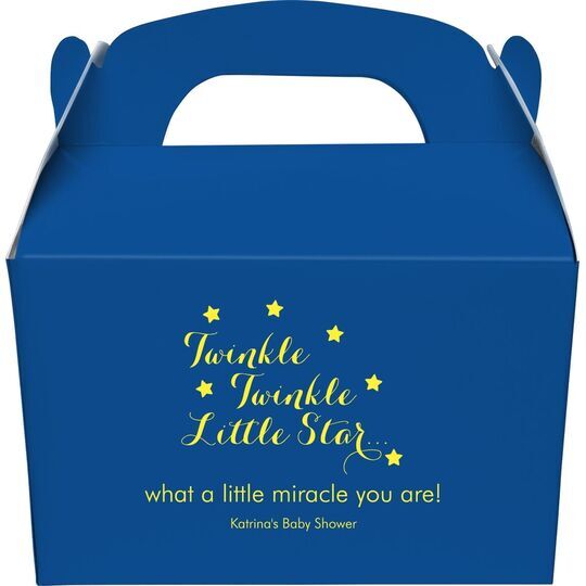 Twinkle Twinkle Little Star Gable Favor Boxes