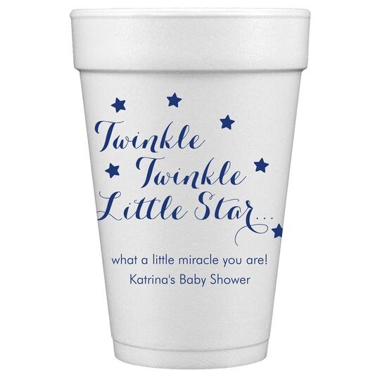 Twinkle Twinkle Little Star Styrofoam Cups