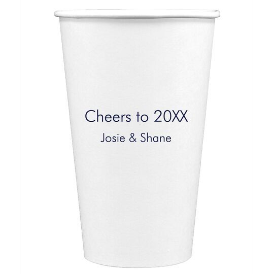 Your Choice of Text Paper Coffee Cups