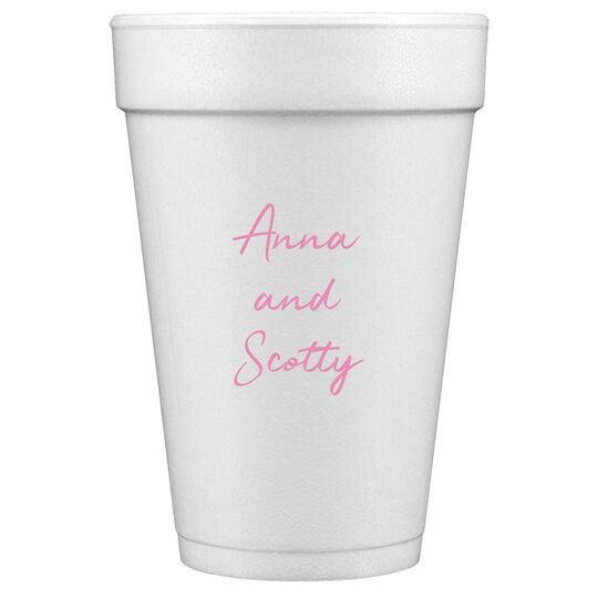 Your Choice of Text Styrofoam Cups