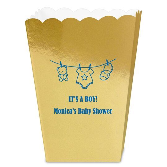 Teddy Bear Clothesline Mini Popcorn Boxes
