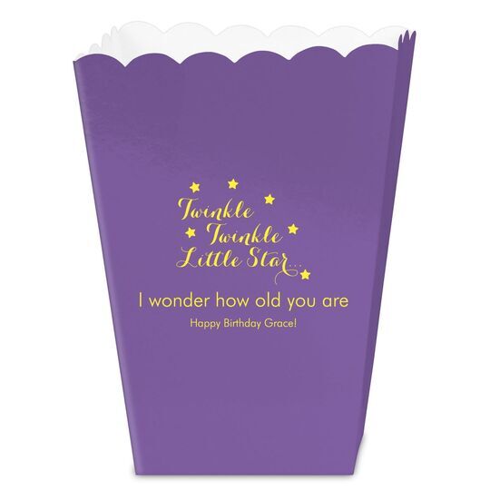 Twinkle Twinkle Little Star Mini Popcorn Boxes