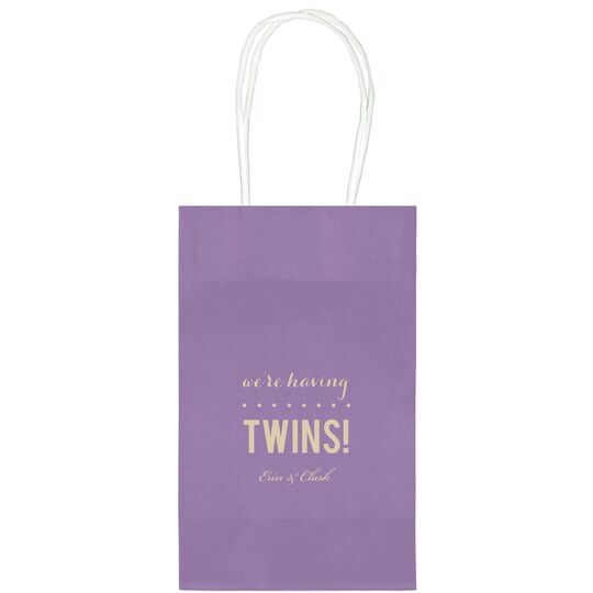 We're Having Twins Medium Twisted Handled Bags