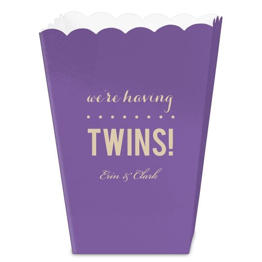 We're Having Twins Mini Popcorn Boxes