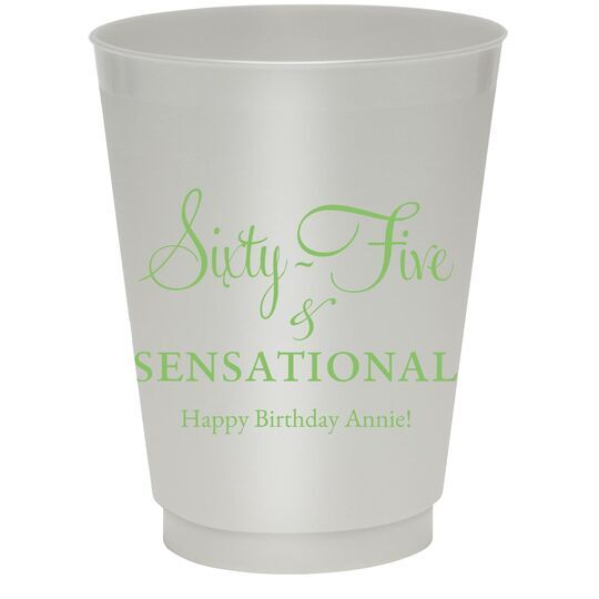 Sixty-Five & Sensational Colored Shatterproof Cups