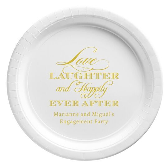 Love Laughter Ever After Paper Plates
