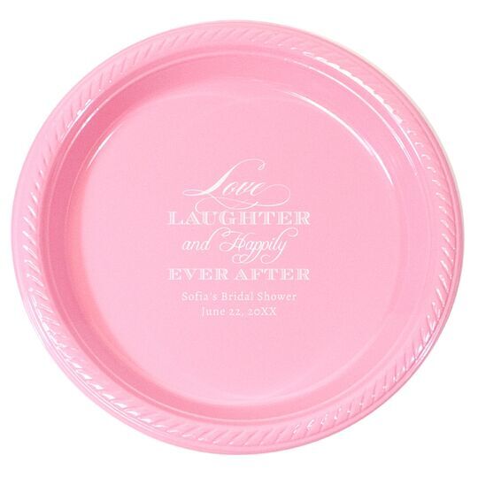 Love Laughter Ever After Plastic Plates