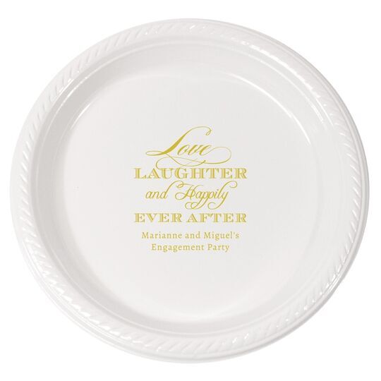 Love Laughter Ever After Plastic Plates