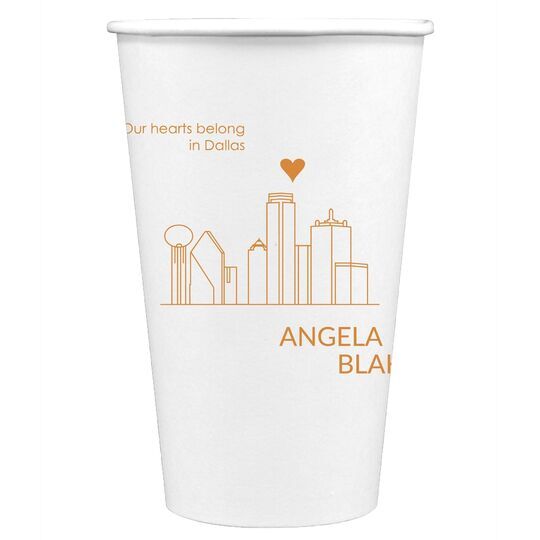 We Love Dallas Paper Coffee Cups