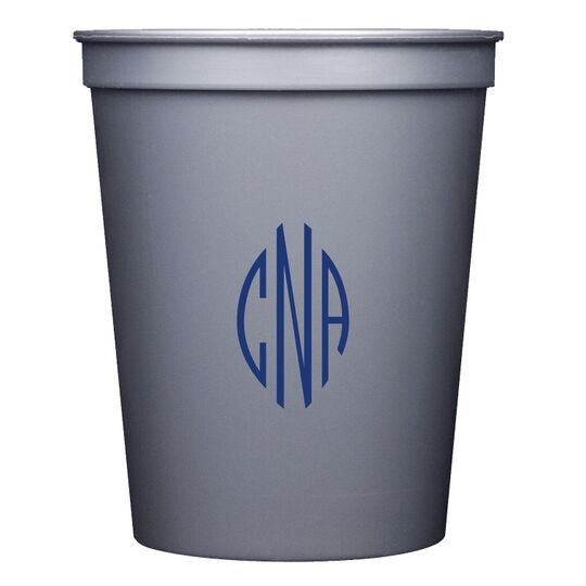 Shaped Oval Monogram Stadium Cups