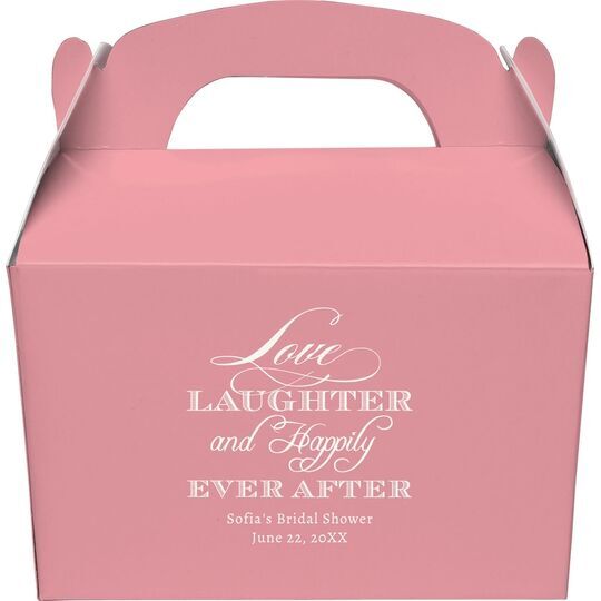 Love Laughter Ever After Gable Favor Boxes