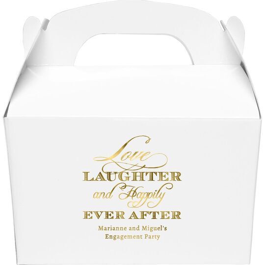 Love Laughter Ever After Gable Favor Boxes