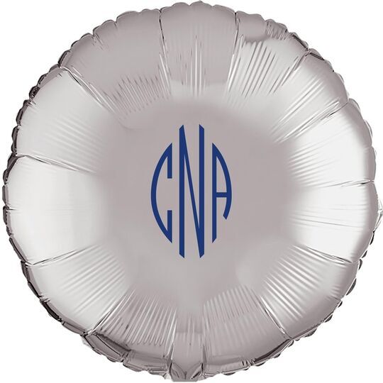 Shaped Oval Monogram Mylar Balloons