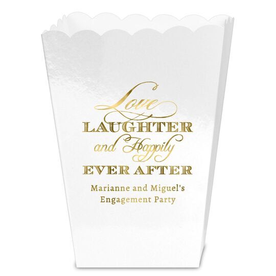 Love Laughter Ever After Mini Popcorn Boxes