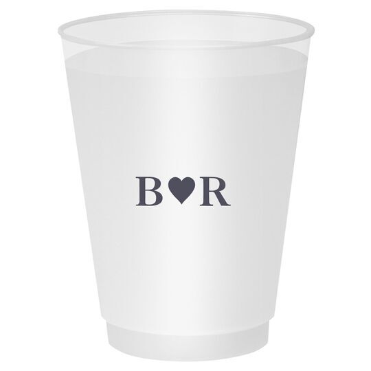 2 Initials Plus Heart Shatterproof Cups