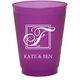 Pick Your Single Initial Monogram with Text Colored Shatterproof Cups Image 1 of 3