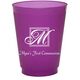 Pick Your Single Initial Monogram with Text Colored Shatterproof Cups Image 2 of 3