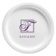 Pick Your Single Initial Monogram with Text Paper Plates Image 1 of 3