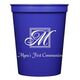 Pick Your Single Initial Monogram with Text Stadium Cups Image 2 of 3