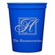 Pick Your Single Initial Monogram with Text Stadium Cups Image 3 of 3