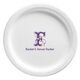 Pick Your Single Initial with Text Paper Plates Image 1 of 3