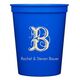 Pick Your Single Initial with Text Stadium Cups Image 2 of 3
