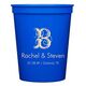 Pick Your Single Initial with Text Stadium Cups Image 3 of 3