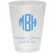 Rounded Monogram with Text Colored Shatterproof Cups Image 1 of 2
