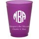 Rounded Monogram with Text Colored Shatterproof Cups Image 2 of 2