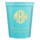 Rounded Monogram with Text Stadium Cups Image 1 of 2