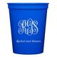 Script Monogram with Text Stadium Cups Image 1 of 2