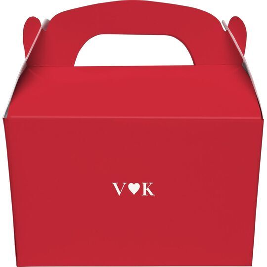 2 Initials Plus Heart Gable Favor Boxes