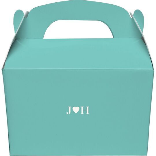 2 Initials Plus Heart Gable Favor Boxes