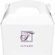 Pick Your Single Initial Monogram with Text Gable Favor Boxes Image 1 of 3