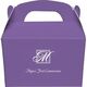 Pick Your Single Initial Monogram with Text Gable Favor Boxes Image 2 of 3
